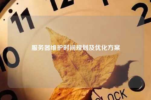 服务器维护时间规划及优化方案